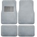 FH Group Premium Carpet Floor Mats with Heel Pad F14403-G Grey Floor Mats Universal Fit