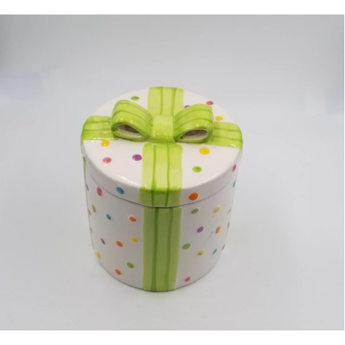 Ceramic Gift Box Trinket Jar