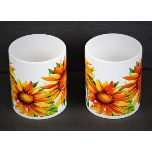 Set of 2 Royal Norfolk Vintage Boho Sunflower Mugs