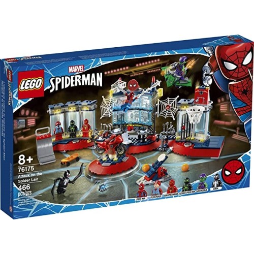 LEGO Marvel Spider-Man Attack on The Spider Lair 76175 Cool Building Toy, Featuring The Spider-Man Headquarters