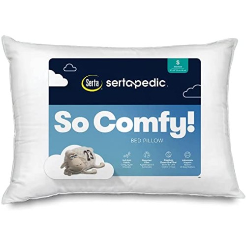 Serta Sertapedic So Comfy Bed Pillow, Standard Size 20” x 26”