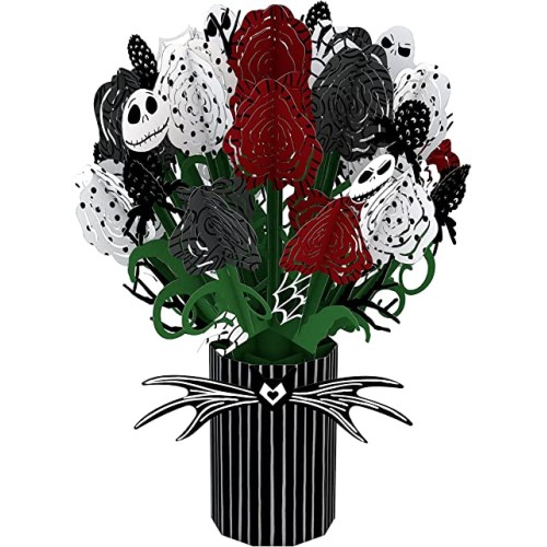 Lovepop Disney Tim Burton's The Nightmare Before Christmas Seriously Spooky Bouquet, 10 X 7, 3D Paper Flower Bouquet, Birthday Gift