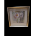 “Gerbera” by Mary K. Krell Print In Silver 9”x9” Frame 