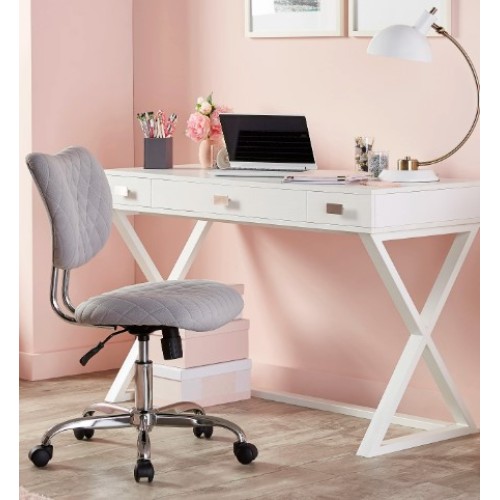Realspace - Desk - Keri Writing Desk - Laminate - 53.54in. X 22.4in. X 10.2in. - Size 48 In - White