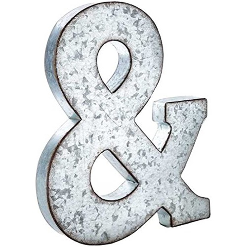 MARKET Letter Wall Decor - Galvanized Metal 3D Letter Decor & Sign