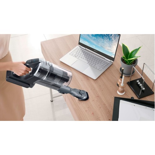 Samsung - Jet 90 Complete Cordless Stick Vacuum with Dual Charging Station - ChroMetal with Silver Filter 