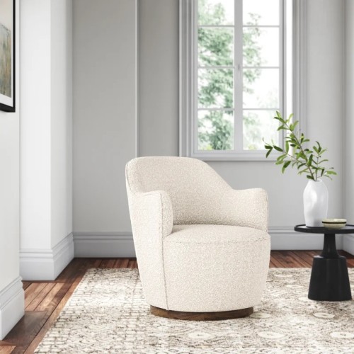 Joss & Main Corson Upholstered Swivel Armchair