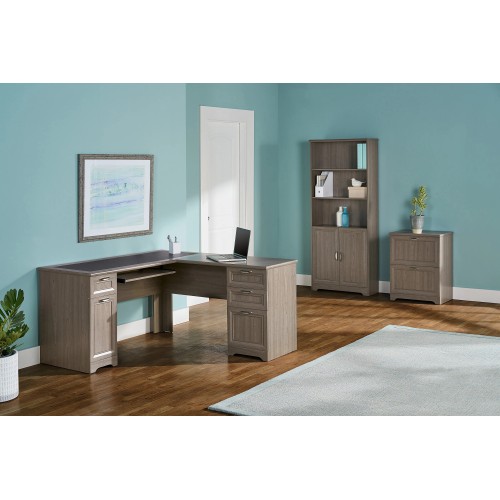 Magellan 59"W L-Shape Corner Desk, Gray