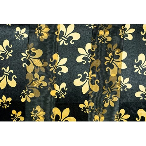 De-lis Scarf (Black & Gold Fleur)