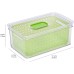 Amazon Basics Produce Food Saving Container with Vented Lids, BPA Free Plastic - 1 Large (4.3 Qt)