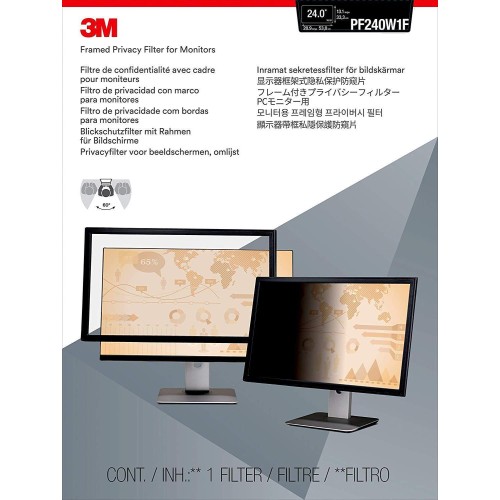 3M Framed Privacy Filter For Widescreen Desktop LCD/CRT Monitor (PF240W1F)