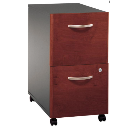 Bush Business Furniture Westfield 2 Drawer Mobile File Cabinet, Mahogany