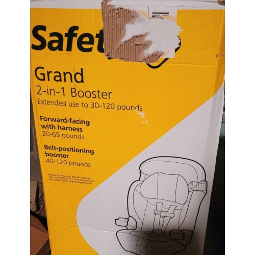 Safety 1st Grand 2-in-1 Booster Car Seat, Forward-Facing with Harness, 30-65 pounds and Belt-Positioning Booster, 40-120 pounds