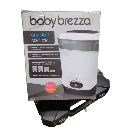 Baby Brezza One Step Bottle Sterilizer – Electric Steam Sterilization – Universal Fit and Highest Capacity - Fits up to 8 Baby Bottles & 2 Sets of Pump Parts (Any Brand)