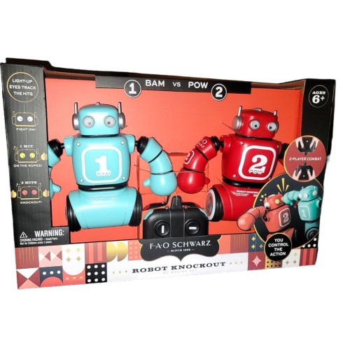 FAO Schwarz Robot Knockout Remote Control Boxing Set