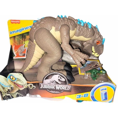 ​Fisher-Price Imaginext Jurassic World Thrashin Action T. Rex dinosaur figure for preschool kids ages 3 to 8 years