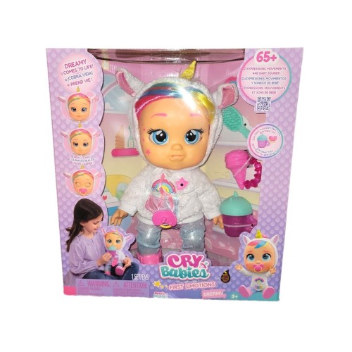 Cry Babies First Emotions Dreamy Interactive Baby Doll with 65+ Emotions and Baby Sounds, Girls & Kids Age 3+, Multi