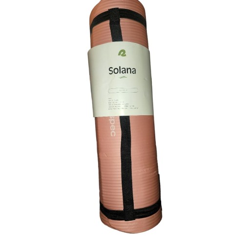 Retrospec Solana Yoga Mat 1" Thick w/Nylon Strap for Men & Women - Non Slip Exercise Mat for Home Yoga, Pilates, Stretching, Floor & Fitness Workouts