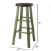 Winsome Wood Ivy Model Name Stool, Rustic Green/Walnut