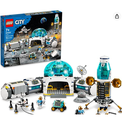 City Space Lunar Research Base 60350 Building Toy Set for Kids, Boys, and Girls Ages 7+ (786 Pieces)