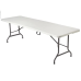 Realspace® Molded Plastic Top Folding Table, 8' Wide Fold in Half