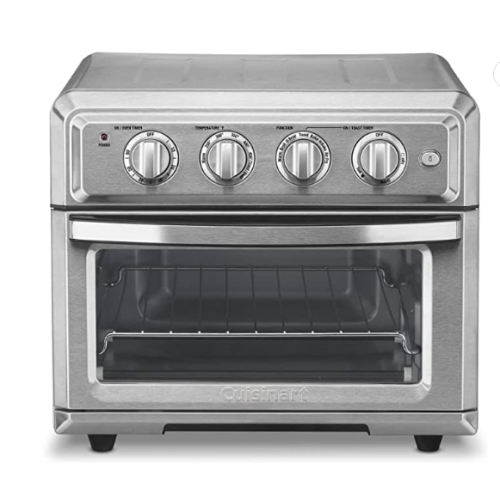 Air Fryer + Convection Toaster Oven by Cuisinart, 7-1 Oven with Bake, Grill, Broil & Warm Options, Stainless Steel, TOA-60