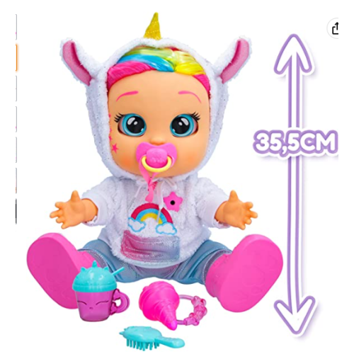 Cry Babies First Emotions Dreamy Interactive Baby Doll with 65+ Emotions and Baby Sounds, Girls & Kids Age 3+, Multi