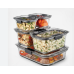 Rubbermaid Brilliance Leak-Proof Food Storage Containers with Airtight Lids, Set of 5 (10 Pieces Total) |BPA-Free & Stain Resistant Plastic