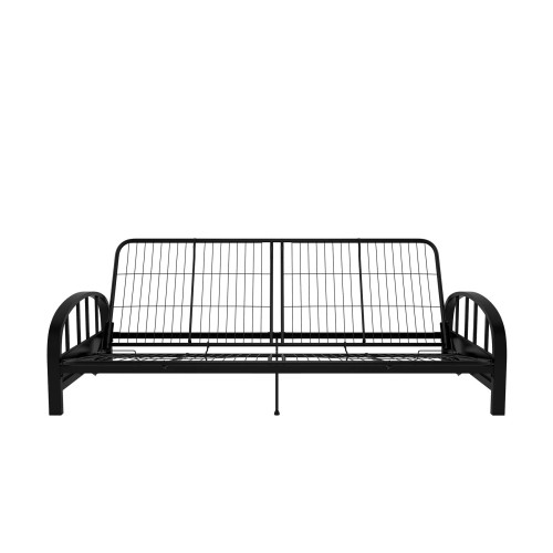Aiden Metal Full Size Futon Frame with Multiple Reclining Positions - Black 