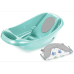 Summer Splish 'n Splash Newborn to Toddler Tub (Aqua) - 3-Stage Tub for Newborns, Infants, and Toddlers - Includes Fabric Newborn Sling, Cushioned Support, Parent Assist Tray, and a Drain Plug