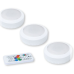 Ecolight Battery-Operated 3-Pack Tap Pucks - 30,000 Hours Lamp Life - White