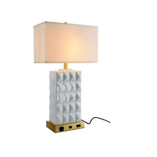 Elegant Lighting TL3001 Brio Table Lamp Brushed Brass