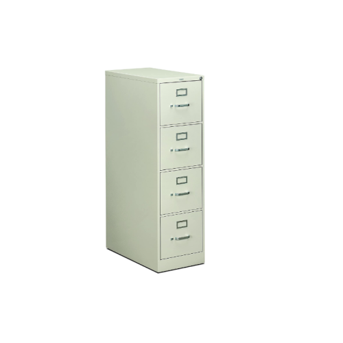 HON 314PQ 310 Series 26-1/2-Inch 4-Drawer Full-Suspension Letter File, Light Gray