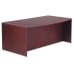 Alera ALE Valencia Bow Front Desk Shell, 71w x 35 1/2d to 41 3/8d x 29 5/8h, Mahogany