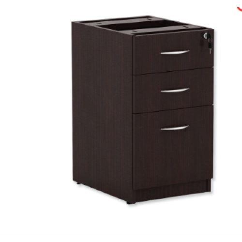 Alera® VA532822ES Alera Valencia Series Full Pedestal File, Left/Right, 3-Drawers: Box/Box/File, Legal/Letter, Espresso,