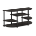 Furinno JAYA Simple Design Corner TV Stand, Espresso/Black