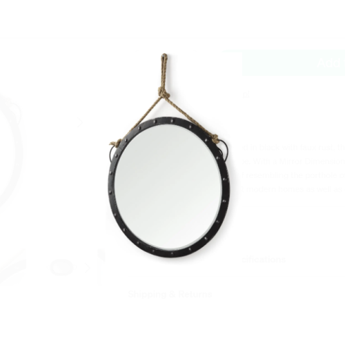 Pendula Wall Mirror (Round Metal Frame Mirror)