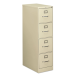 Hon 510 Series Ltr-size 4-drawer Vert. File w/Lock-4-Drawer Letter File, Vertical, 15"x25"x52", Light Gray