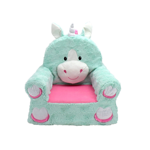 Animal Adventure | Sweet Seats | Teal Unicorn | Soft Plush Children's Chair