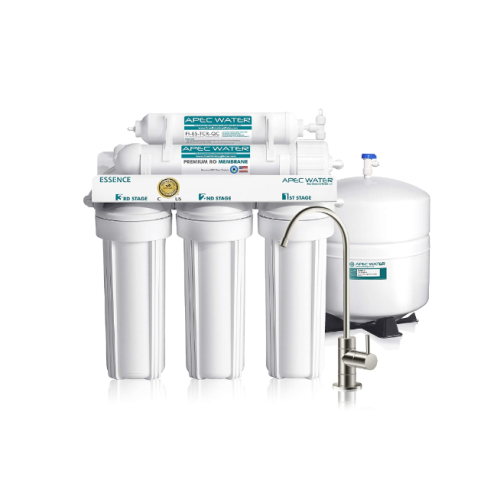 APEC Water Systems ROES-50 Essence Series Top Tier 5-Stage Certified Ultra Safe Reverse Osmosis Drinking Water Filter System , White