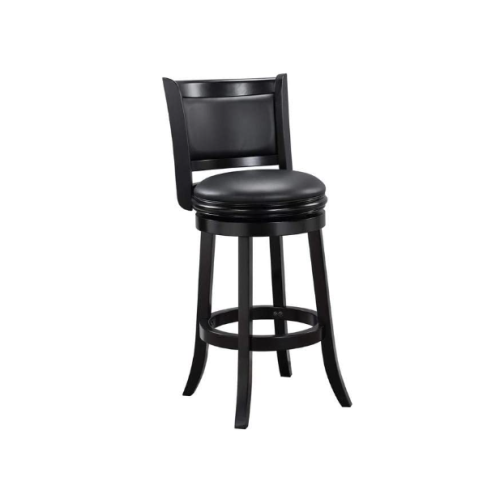 Boraam Augusta Bar Height Swivel Stool, 29-Inch, Black