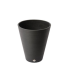 Algreen 16339 Valencia 15 in. by 18.5 in. Round Ribbed Taper Planter, Black