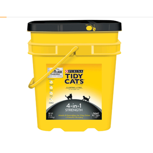 Purina Tidy Cats Clumping Cat Litter, 4-in-1 Strength Multi Cat Litter - 35 lb. Pail