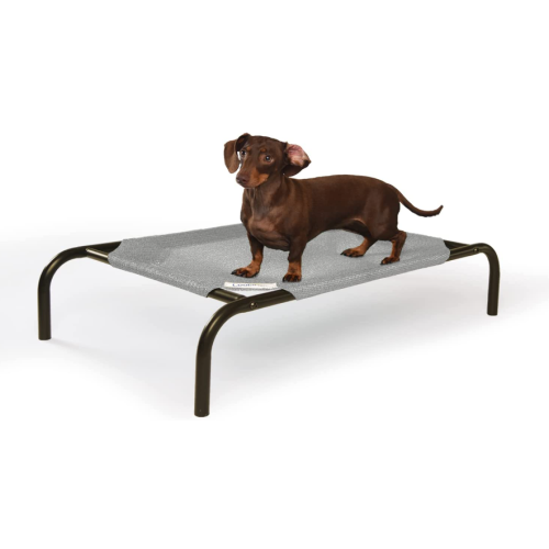 Coolaroo Original Elevated Dog Bed, Grey, Small