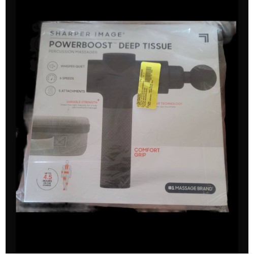 Sharper Image Powerboost Percussion Muscle Massage Gun Deep Tissue