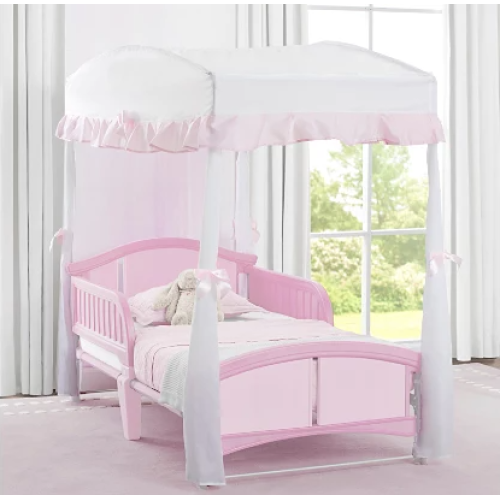 Delta Children Girls Canopy For Toddler Bed, White