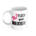 Flock Yeah Beaches 11 Ounce White Ceramic Tea Cup Flamingo Mug Flamingo Gift Funny Pun Mug, M558