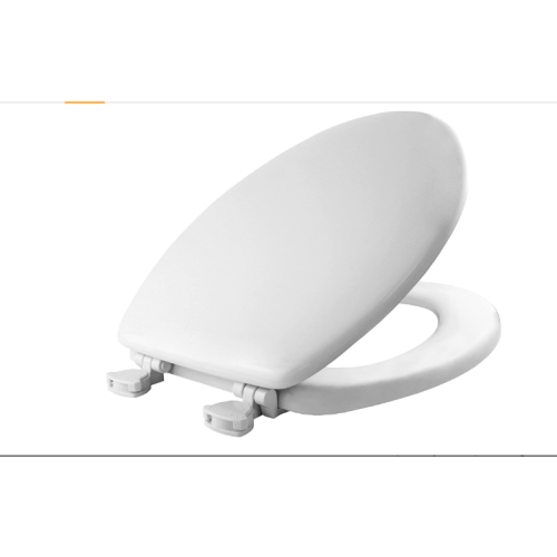 Mayfair Round Molded Wood Toilet Seat in White with Easy Clean & Change™ Hinge