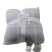 Simply Essential 3-Piece Windowpane Plaid Throw Blanket Feather Pillow Bundle