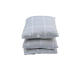 Simply Essential 3-Piece Windowpane Plaid Throw Blanket Feather Pillow Bundle